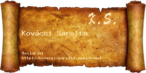 Kovácsi Sarolta névjegykártya
